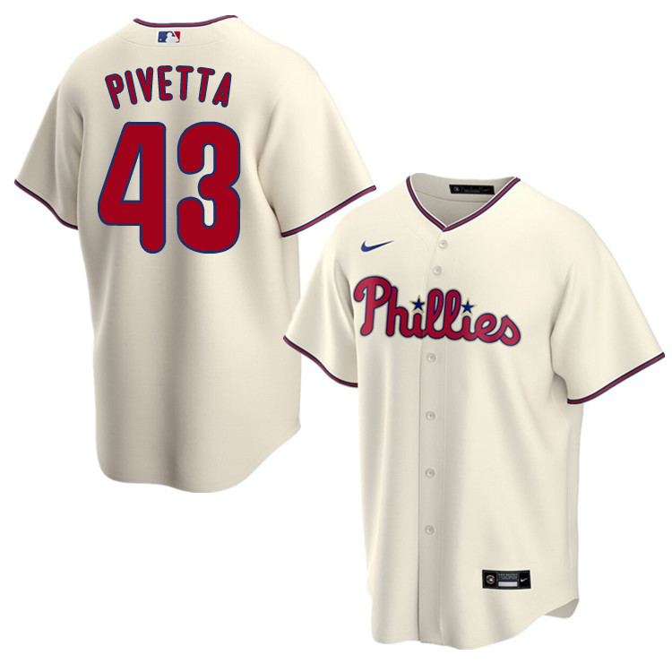 Nike Men #43 Nick Pivetta Philadelphia Phillies Baseball Jerseys Sale-Cream